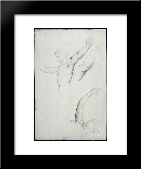 Study For Christ 20x24 Black Modern Wood Framed Art Print Poster by Merson, Luc Olivier