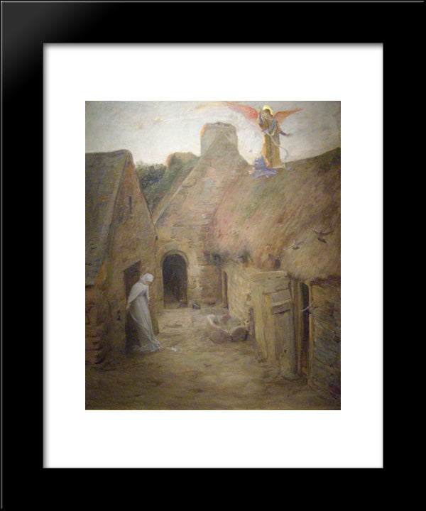 The Annunciation 20x24 Black Modern Wood Framed Art Print Poster by Merson, Luc Olivier