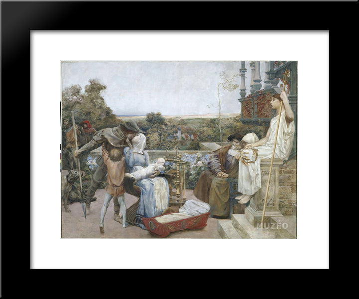The Family 20x24 Black Modern Wood Framed Art Print Poster by Merson, Luc Olivier