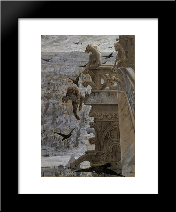 The Hunchback Of Notre-Dame 20x24 Black Modern Wood Framed Art Print Poster by Merson, Luc Olivier