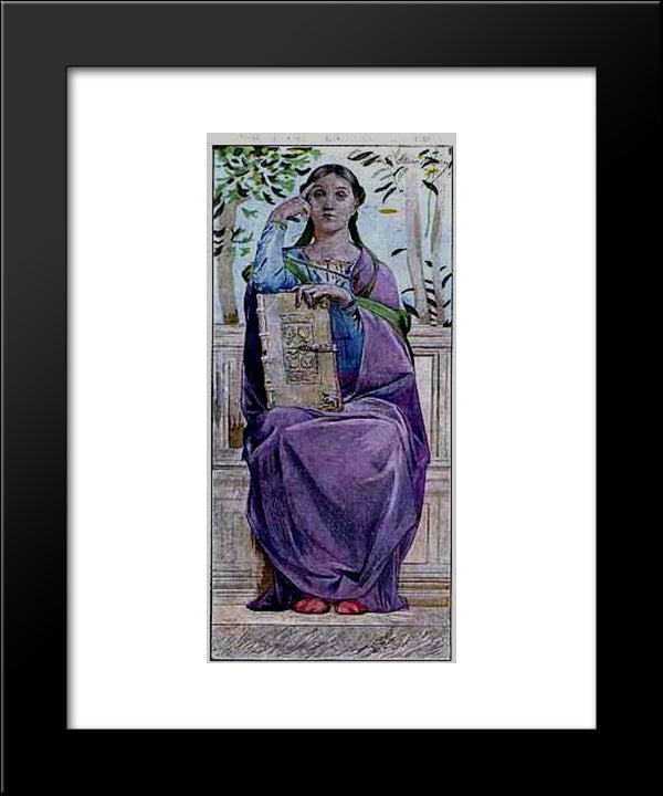 Woman In Contemplation 20x24 Black Modern Wood Framed Art Print Poster by Merson, Luc Olivier