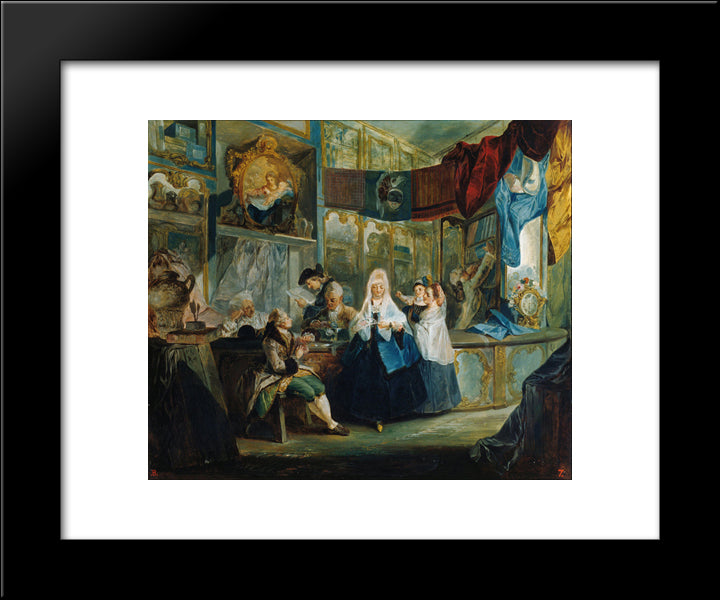 The Shop 20x24 Black Modern Wood Framed Art Print Poster by Paret y Alcazar, Luis