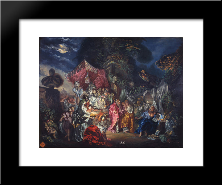 The Watchfulness Of Diogenes 20x24 Black Modern Wood Framed Art Print Poster by Paret y Alcazar, Luis