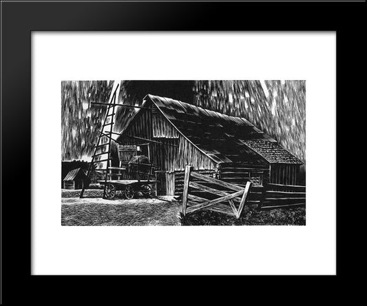 Algoma Sunday 20x24 Black Modern Wood Framed Art Print Poster by Ward, Lynd
