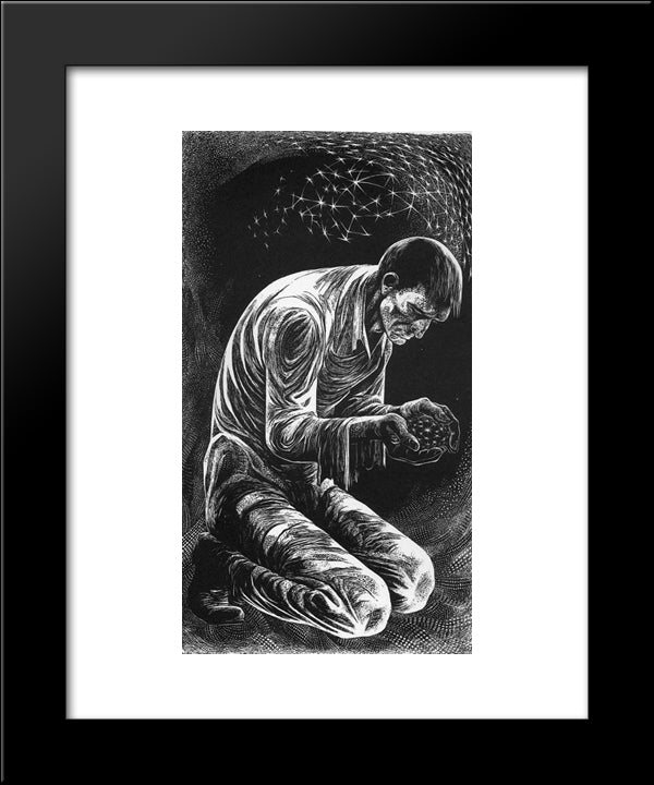 Cup Of Sky 20x24 Black Modern Wood Framed Art Print Poster by Ward, Lynd