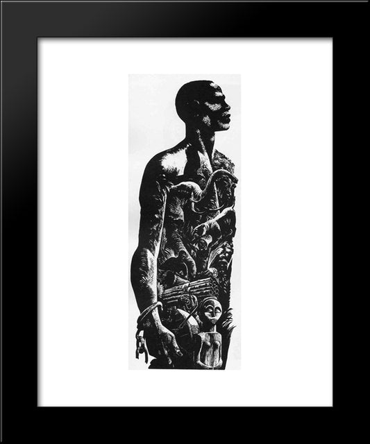 Giant 20x24 Black Modern Wood Framed Art Print Poster by Ward, Lynd
