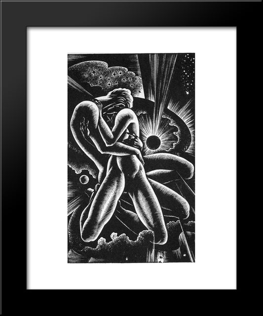 God'S Man 20x24 Black Modern Wood Framed Art Print Poster by Ward, Lynd