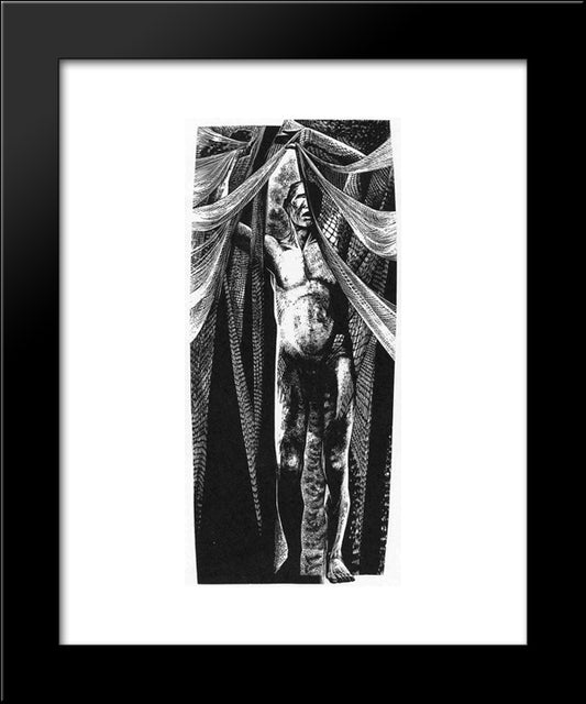 Net 20x24 Black Modern Wood Framed Art Print Poster by Ward, Lynd