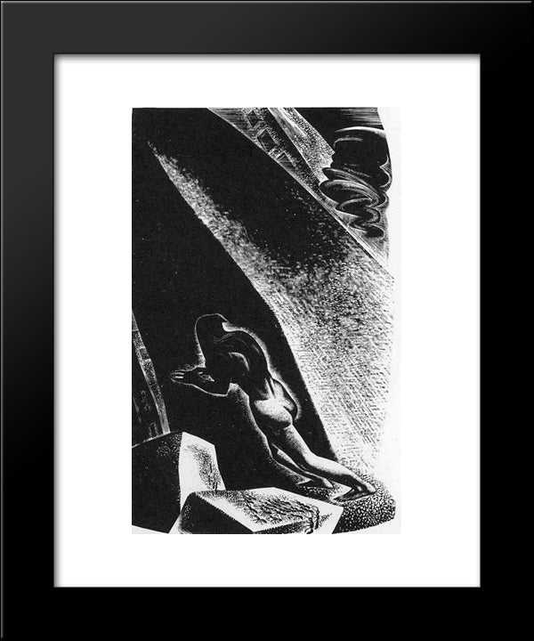 Song Without Words, Plate 12 20x24 Black Modern Wood Framed Art Print Poster by Ward, Lynd