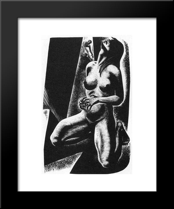 Song Without Words 20x24 Black Modern Wood Framed Art Print Poster by Ward, Lynd