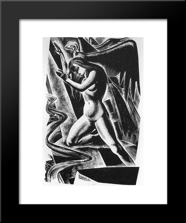 Vertigo 20x24 Black Modern Wood Framed Art Print Poster by Ward, Lynd