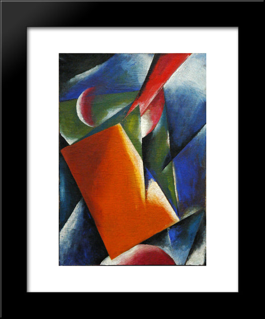 Architectonic Painting 20x24 Black Modern Wood Framed Art Print Poster by Popova, Lyubov