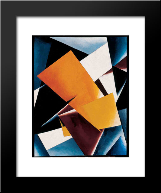 Painterly Architectonic 20x24 Black Modern Wood Framed Art Print Poster by Popova, Lyubov