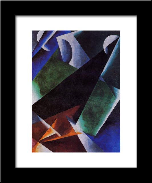 Painterly-Architectonic 20x24 Black Modern Wood Framed Art Print Poster by Popova, Lyubov