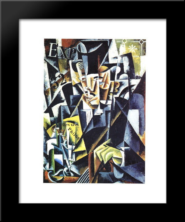 Portrait Of A Philosopher 20x24 Black Modern Wood Framed Art Print Poster by Popova, Lyubov