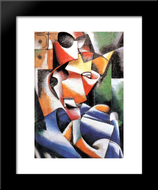 Relief 20x24 Black Modern Wood Framed Art Print Poster by Popova, Lyubov