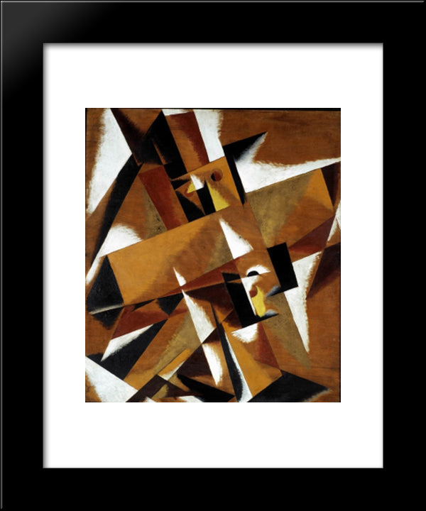 Space Force Construction 20x24 Black Modern Wood Framed Art Print Poster by Popova, Lyubov