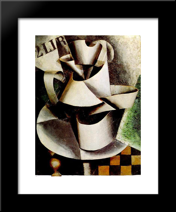 The Jug On The Table 20x24 Black Modern Wood Framed Art Print Poster by Popova, Lyubov