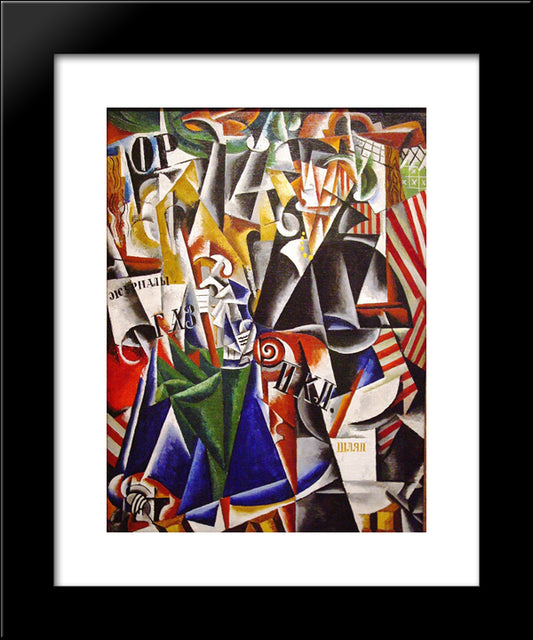 The Traveler 20x24 Black Modern Wood Framed Art Print Poster by Popova, Lyubov