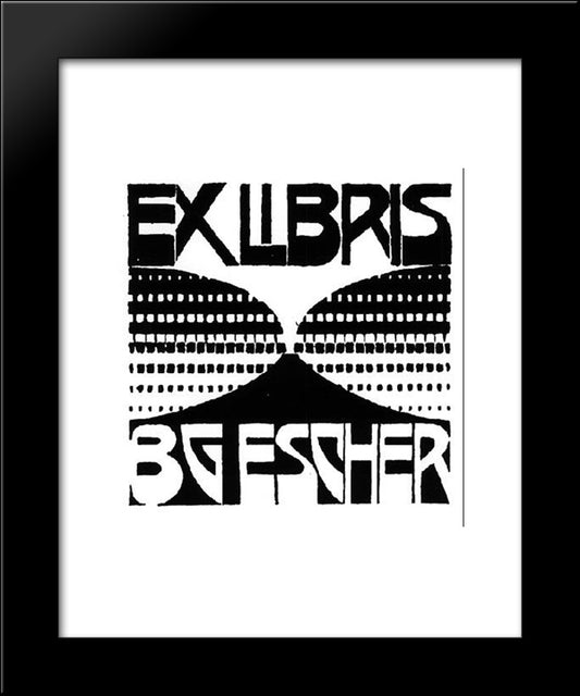 Bookplate B.G. Escher [Beer] 20x24 Black Modern Wood Framed Art Print Poster by Escher, M.C.