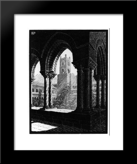 Cloister Of Monreale, Sicily 20x24 Black Modern Wood Framed Art Print Poster by Escher, M.C.