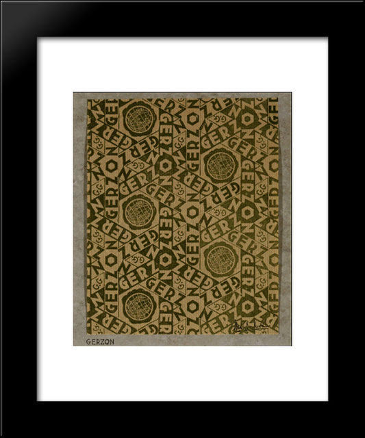 Design For The Gerzon Store In Amsterdam 20x24 Black Modern Wood Framed Art Print Poster by Escher, M.C.