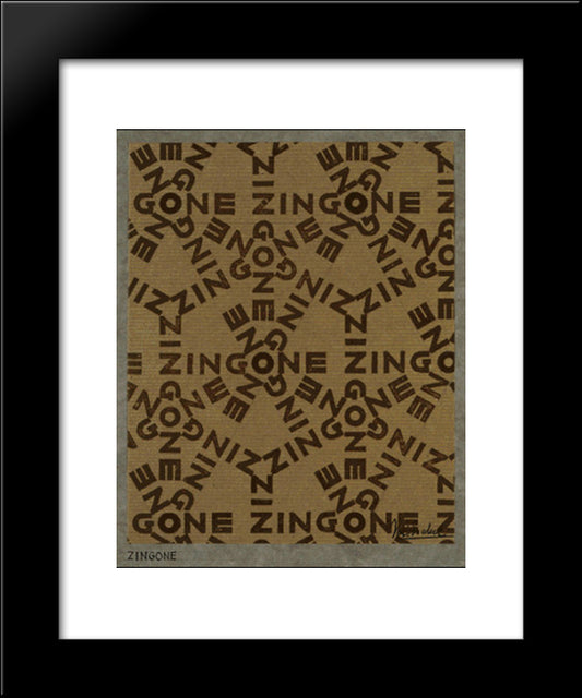 Design For Wrapping - Paper Zingone 20x24 Black Modern Wood Framed Art Print Poster by Escher, M.C.