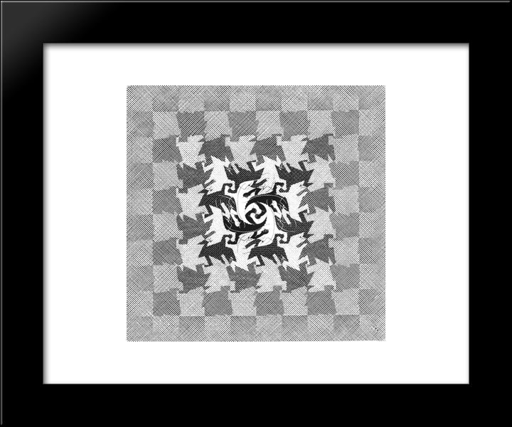 Development I 20x24 Black Modern Wood Framed Art Print Poster by Escher, M.C.