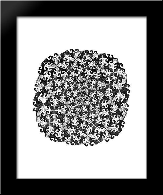 Division 20x24 Black Modern Wood Framed Art Print Poster by Escher, M.C.