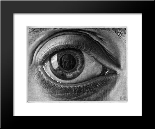 Eye 20x24 Black Modern Wood Framed Art Print Poster by Escher, M.C.