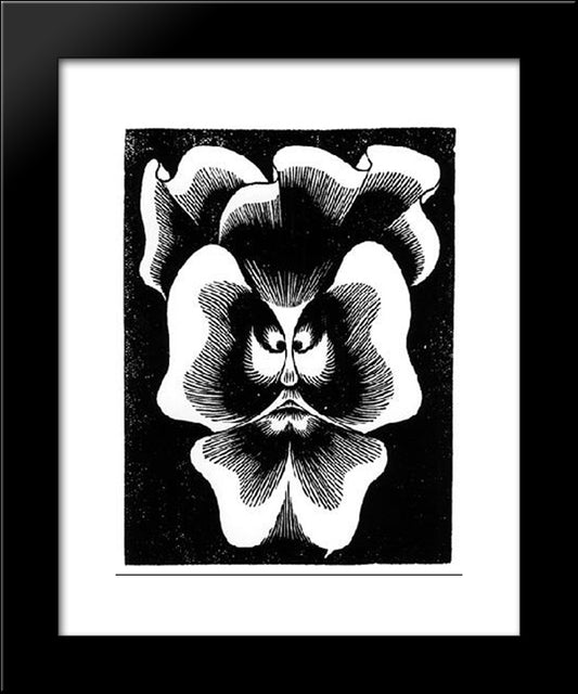 Flor De Pascua - La Pensee 20x24 Black Modern Wood Framed Art Print Poster by Escher, M.C.