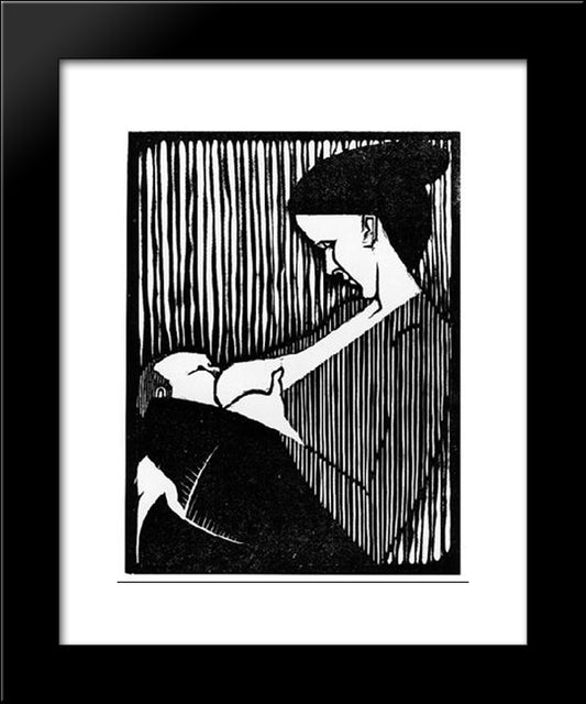 Flor De Pascua - Madonna 20x24 Black Modern Wood Framed Art Print Poster by Escher, M.C.