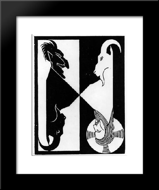 Flor De Pascua - The Scapegoat 20x24 Black Modern Wood Framed Art Print Poster by Escher, M.C.