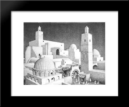 Kairouan Tunisia 20x24 Black Modern Wood Framed Art Print Poster by Escher, M.C.