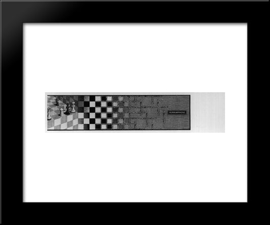 Metamorphosis Iii Excerpt 8 20x24 Black Modern Wood Framed Art Print Poster by Escher, M.C.