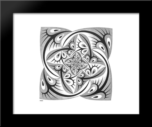 Path Of Life Ii 20x24 Black Modern Wood Framed Art Print Poster by Escher, M.C.