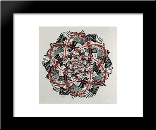 Path Of Life Iii 20x24 Black Modern Wood Framed Art Print Poster by Escher, M.C.