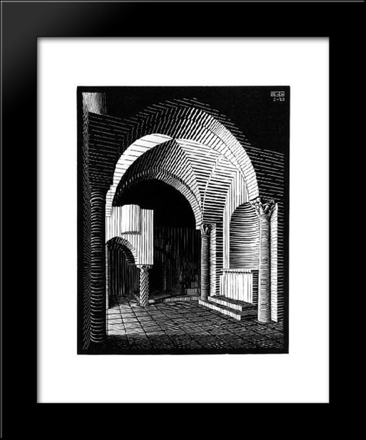 Porta Maria Dell' Ospidale 20x24 Black Modern Wood Framed Art Print Poster by Escher, M.C.