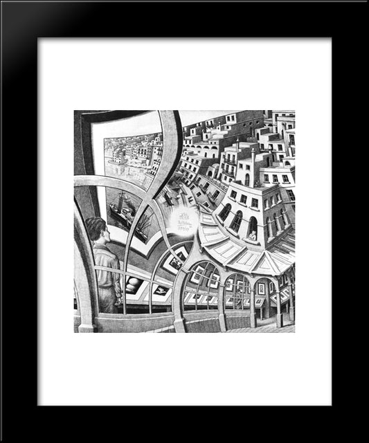 Print Gallery 20x24 Black Modern Wood Framed Art Print Poster by Escher, M.C.