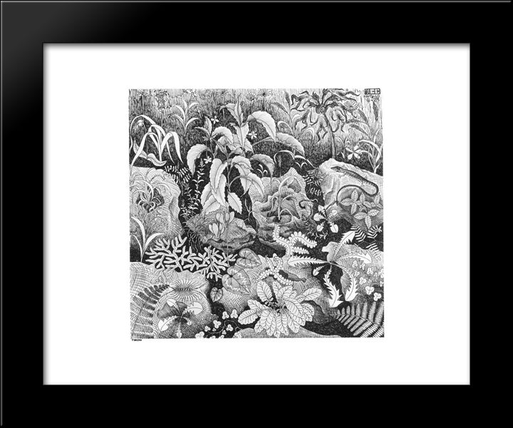 Ravello I 20x24 Black Modern Wood Framed Art Print Poster by Escher, M.C.