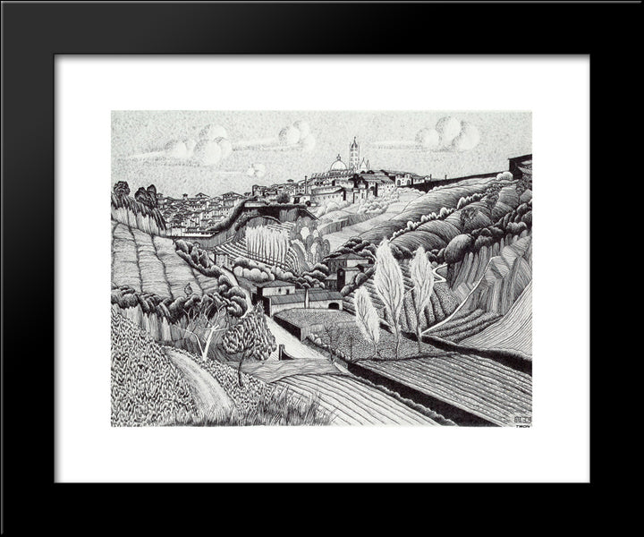 Ravello Iii 20x24 Black Modern Wood Framed Art Print Poster by Escher, M.C.