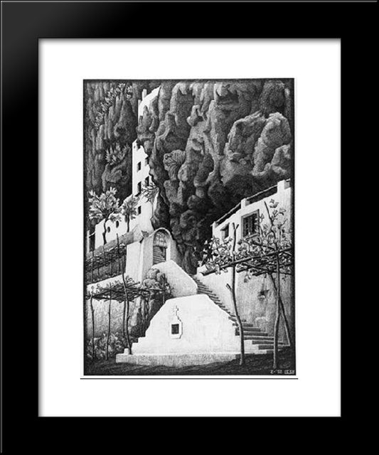 San Cosimo, Ravello 20x24 Black Modern Wood Framed Art Print Poster by Escher, M.C.