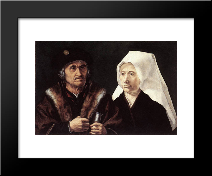 An Elderly Couple 20x24 Black Modern Wood Framed Art Print Poster by Mabuse