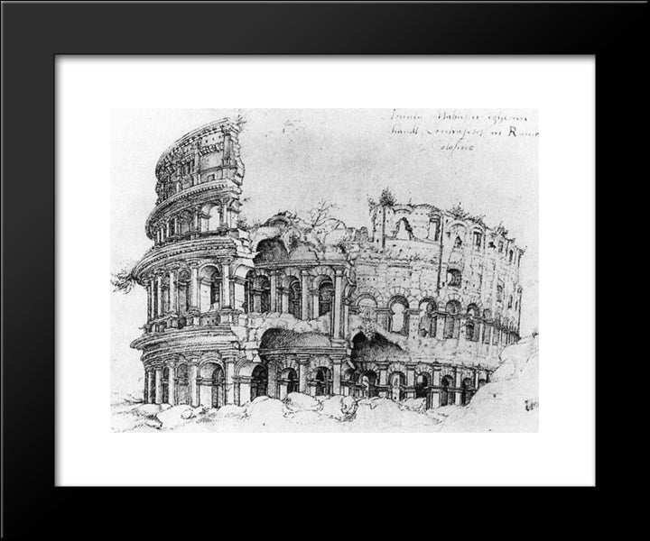 Colosseum 20x24 Black Modern Wood Framed Art Print Poster by Mabuse