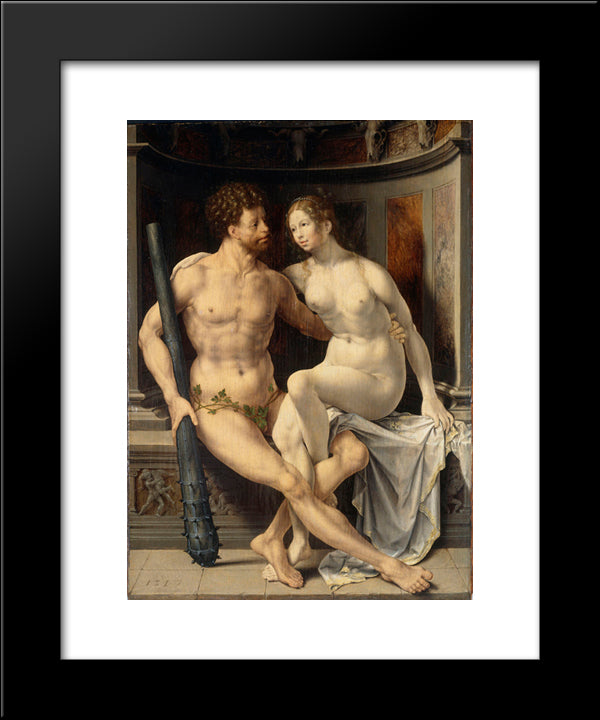 Hercules And Deianeira 20x24 Black Modern Wood Framed Art Print Poster by Mabuse