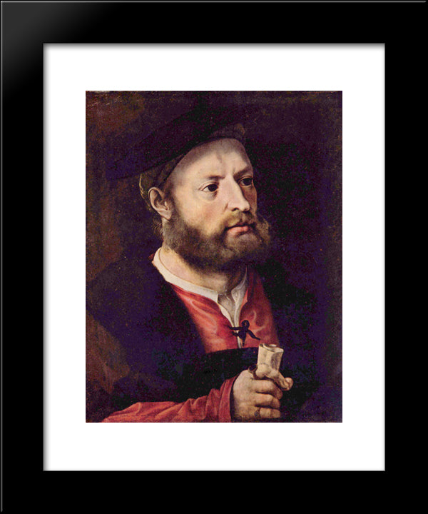 Portrait Of A Man 20x24 Black Modern Wood Framed Art Print Poster by Mabuse