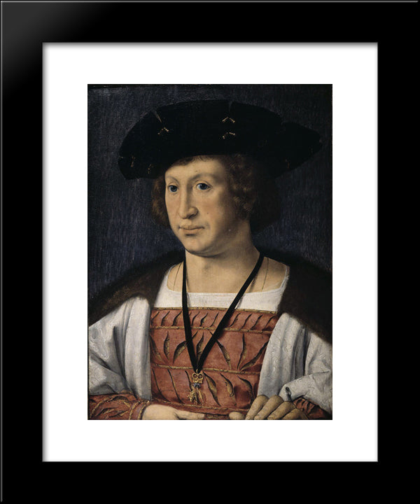 Portrait Of Floris Van Egmond 20x24 Black Modern Wood Framed Art Print Poster by Mabuse