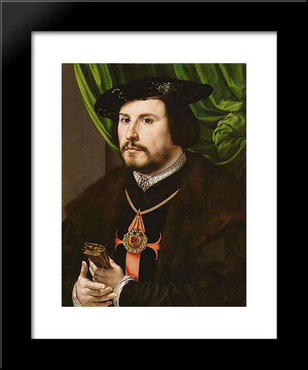 Portrait Of Francisco De Los Cobos 20x24 Black Modern Wood Framed Art Print Poster by Mabuse