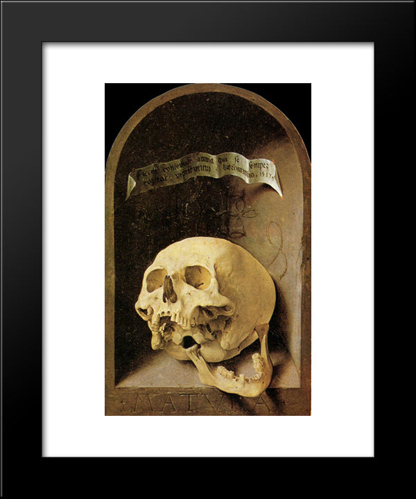 Skull 20x24 Black Modern Wood Framed Art Print Poster by Mabuse