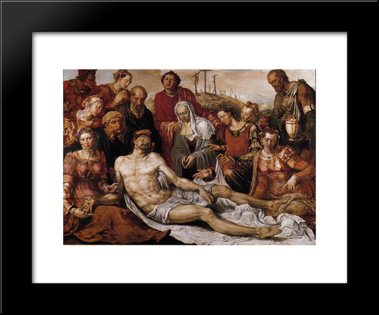 Lamentation On The Dead Christ 20x24 Black Modern Wood Framed Art Print Poster by van Heemskerck, Maerten